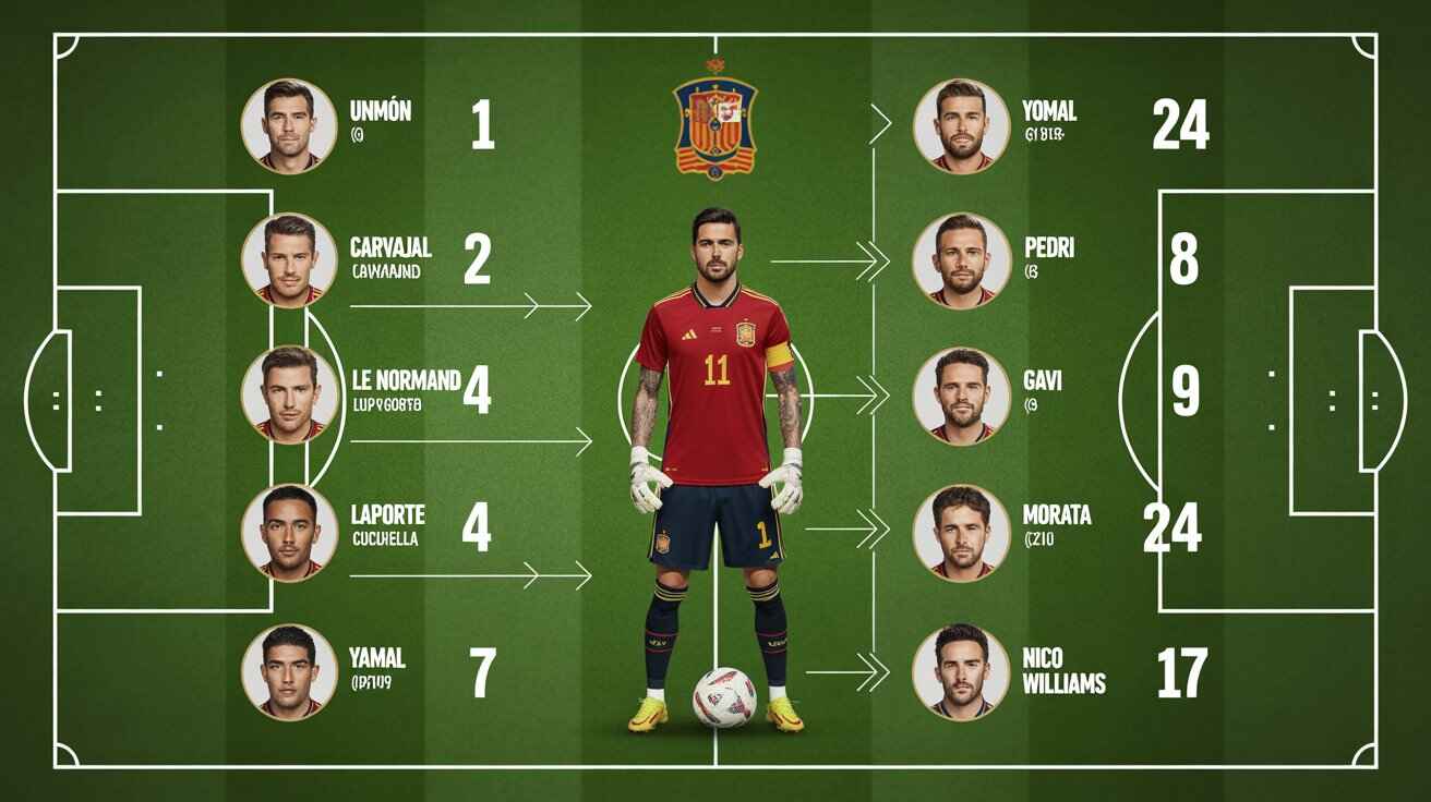 Spain National Football Team Starting Lineup