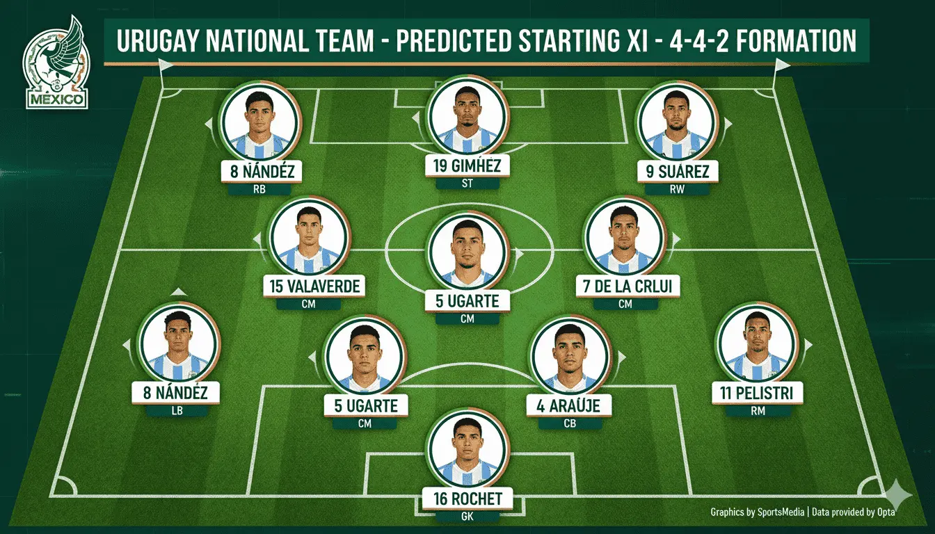 uruguay National Football Team predicted lineup