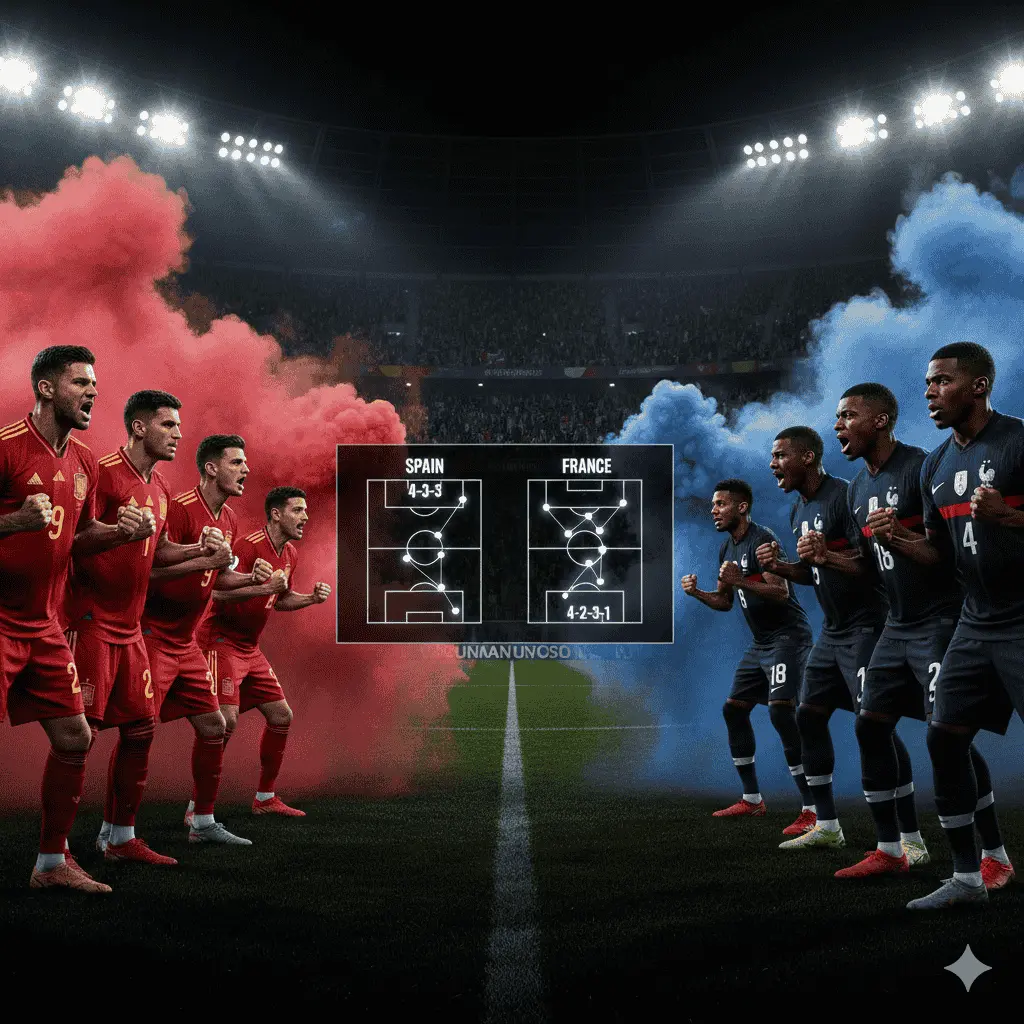 Spain National Football Team vs France National Football Team Lineups