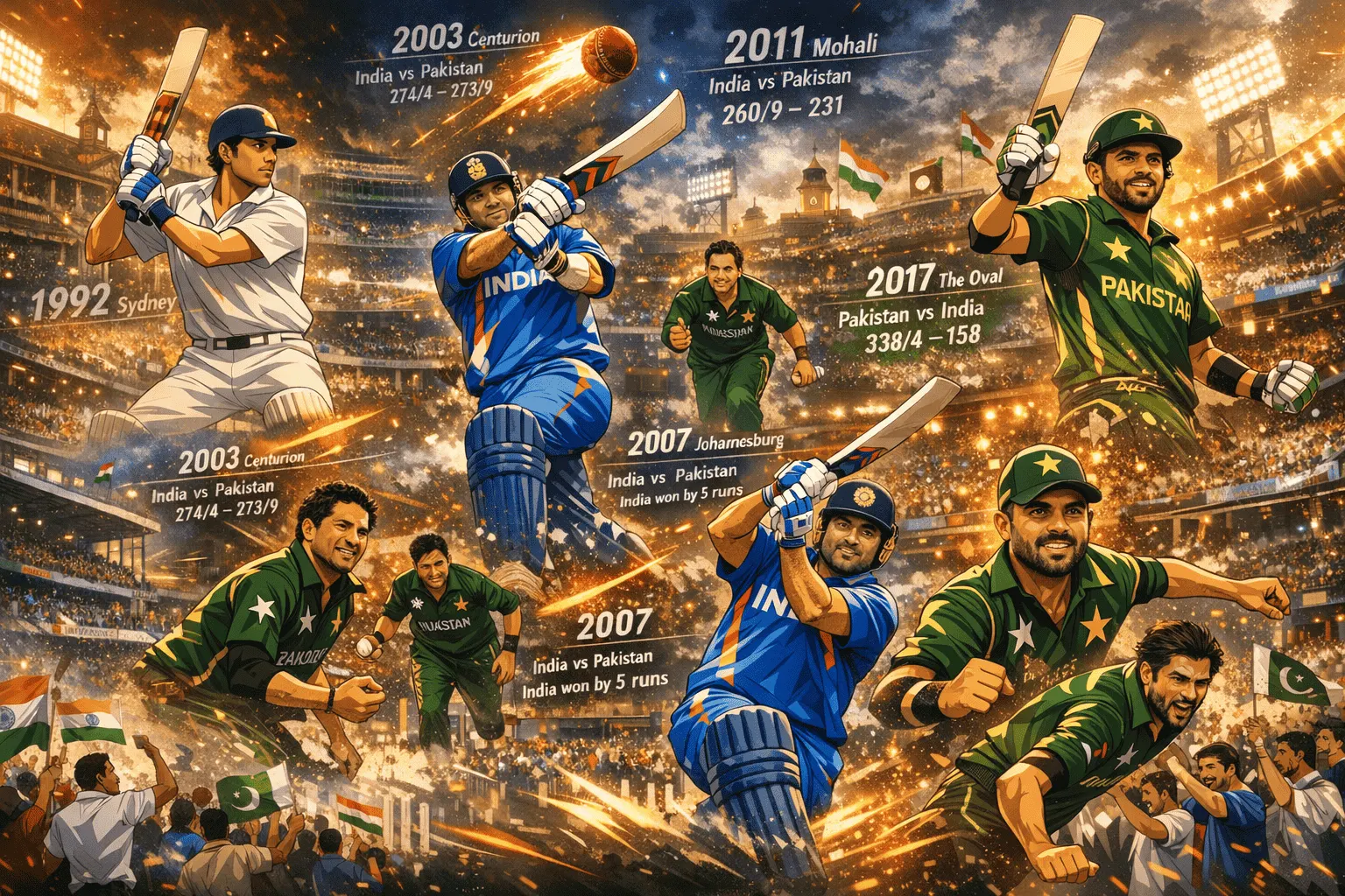 World Cup Battles: Pakistan vs India Match History in ICC Tournaments